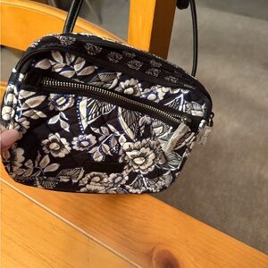 Vera Bradley Black and White Floral Crossbody Bag